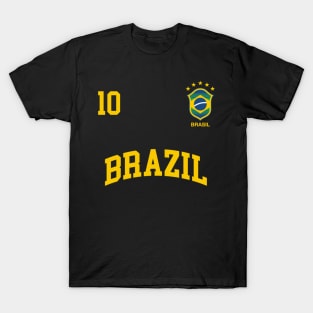 Brazil Soccer 10 Brazilian Football Team T-Shirt